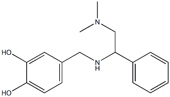 4-({[2-(dimethylamino)-1-phenylethyl]amino}methyl)benzene-1,2-diol 结构式