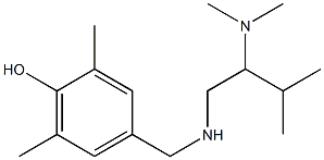 4-({[2-(dimethylamino)-3-methylbutyl]amino}methyl)-2,6-dimethylphenol 结构式