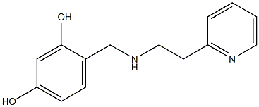 4-({[2-(pyridin-2-yl)ethyl]amino}methyl)benzene-1,3-diol 结构式