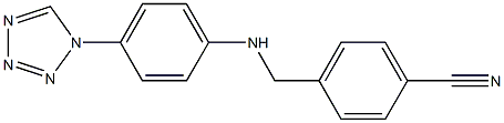 4-({[4-(1H-1,2,3,4-tetrazol-1-yl)phenyl]amino}methyl)benzonitrile 结构式