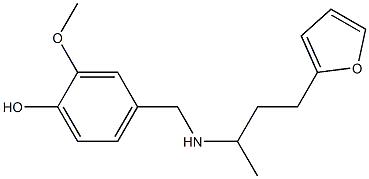 4-({[4-(furan-2-yl)butan-2-yl]amino}methyl)-2-methoxyphenol 结构式