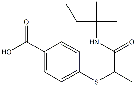 4-({1-[(2-methylbutan-2-yl)carbamoyl]ethyl}sulfanyl)benzoic acid 结构式