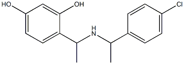 4-(1-{[1-(4-chlorophenyl)ethyl]amino}ethyl)benzene-1,3-diol 结构式