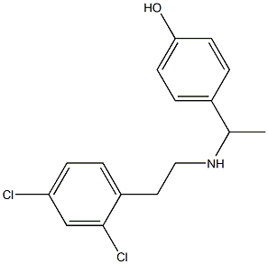 4-(1-{[2-(2,4-dichlorophenyl)ethyl]amino}ethyl)phenol 结构式