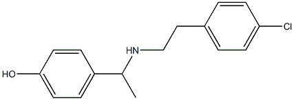 4-(1-{[2-(4-chlorophenyl)ethyl]amino}ethyl)phenol 结构式