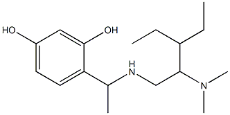 4-(1-{[2-(dimethylamino)-3-ethylpentyl]amino}ethyl)benzene-1,3-diol 结构式