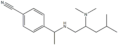 4-(1-{[2-(dimethylamino)-4-methylpentyl]amino}ethyl)benzonitrile 结构式