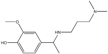 4-(1-{[3-(dimethylamino)propyl]amino}ethyl)-2-methoxyphenol 结构式