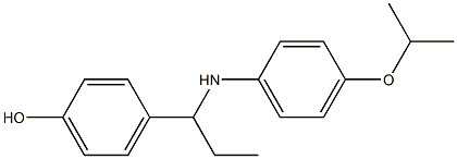 4-(1-{[4-(propan-2-yloxy)phenyl]amino}propyl)phenol 结构式