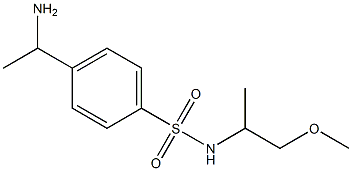 4-(1-aminoethyl)-N-(1-methoxypropan-2-yl)benzene-1-sulfonamide 结构式