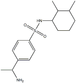 4-(1-aminoethyl)-N-(2,3-dimethylcyclohexyl)benzene-1-sulfonamide 结构式