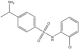 4-(1-aminoethyl)-N-(2-chlorophenyl)benzene-1-sulfonamide 结构式