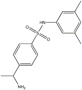 4-(1-aminoethyl)-N-(3,5-dimethylphenyl)benzene-1-sulfonamide 结构式