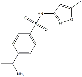 4-(1-aminoethyl)-N-(5-methyl-1,2-oxazol-3-yl)benzene-1-sulfonamide 结构式