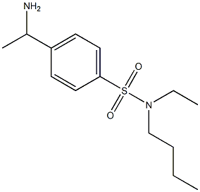 4-(1-aminoethyl)-N-butyl-N-ethylbenzene-1-sulfonamide 结构式