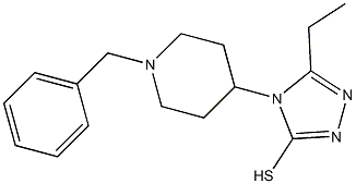 4-(1-benzylpiperidin-4-yl)-5-ethyl-4H-1,2,4-triazole-3-thiol 结构式