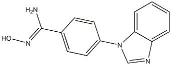 4-(1H-1,3-benzodiazol-1-yl)-N'-hydroxybenzene-1-carboximidamide 结构式