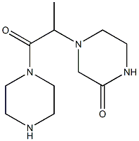 4-(1-methyl-2-oxo-2-piperazin-1-ylethyl)piperazin-2-one 结构式