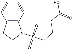 4-(2,3-dihydro-1H-indole-1-sulfonyl)butanoic acid 结构式