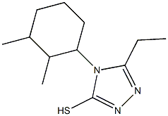 4-(2,3-dimethylcyclohexyl)-5-ethyl-4H-1,2,4-triazole-3-thiol 结构式