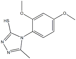 4-(2,4-dimethoxyphenyl)-5-methyl-4H-1,2,4-triazole-3-thiol 结构式