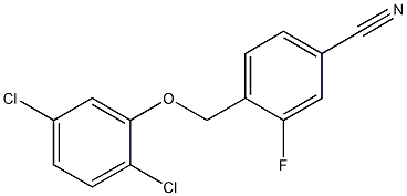 4-(2,5-dichlorophenoxymethyl)-3-fluorobenzonitrile 结构式