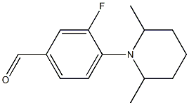 4-(2,6-dimethylpiperidin-1-yl)-3-fluorobenzaldehyde 结构式