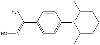 4-(2,6-dimethylpiperidin-1-yl)-N'-hydroxybenzene-1-carboximidamide 结构式