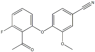 4-(2-acetyl-3-fluorophenoxy)-3-methoxybenzonitrile 结构式