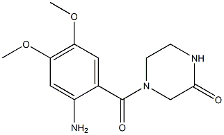 4-(2-amino-4,5-dimethoxybenzoyl)piperazin-2-one 结构式