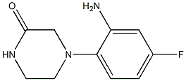 4-(2-amino-4-fluorophenyl)piperazin-2-one 结构式