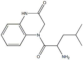 4-(2-amino-4-methylpentanoyl)-1,2,3,4-tetrahydroquinoxalin-2-one 结构式