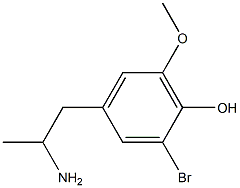 4-(2-aminopropyl)-2-bromo-6-methoxyphenol 结构式