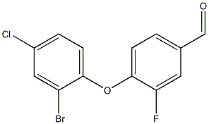 4-(2-bromo-4-chlorophenoxy)-3-fluorobenzaldehyde 结构式