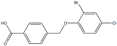 4-(2-bromo-4-chlorophenoxymethyl)benzoic acid 结构式