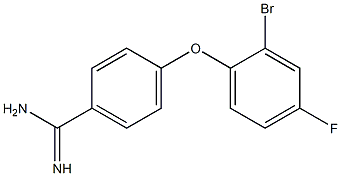 4-(2-bromo-4-fluorophenoxy)benzene-1-carboximidamide 结构式