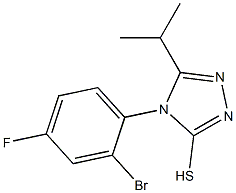 4-(2-bromo-4-fluorophenyl)-5-(propan-2-yl)-4H-1,2,4-triazole-3-thiol 结构式