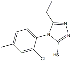 4-(2-chloro-4-methylphenyl)-5-ethyl-4H-1,2,4-triazole-3-thiol 结构式