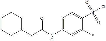 4-(2-cyclohexylacetamido)-2-fluorobenzene-1-sulfonyl chloride 结构式