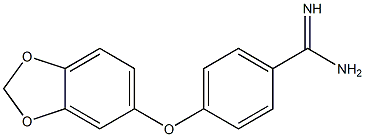 4-(2H-1,3-benzodioxol-5-yloxy)benzene-1-carboximidamide 结构式