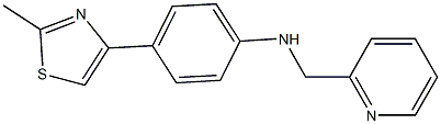 4-(2-methyl-1,3-thiazol-4-yl)-N-(pyridin-2-ylmethyl)aniline 结构式