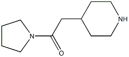 4-(2-oxo-2-pyrrolidin-1-ylethyl)piperidine 结构式