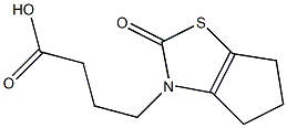 4-(2-oxo-5,6-dihydro-2H-cyclopenta[d][1,3]thiazol-3(4H)-yl)butanoic acid 结构式