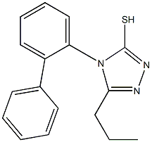 4-(2-phenylphenyl)-5-propyl-4H-1,2,4-triazole-3-thiol 结构式