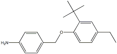 4-(2-tert-butyl-4-ethylphenoxymethyl)aniline 结构式