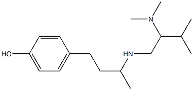 4-(3-{[2-(dimethylamino)-3-methylbutyl]amino}butyl)phenol 结构式