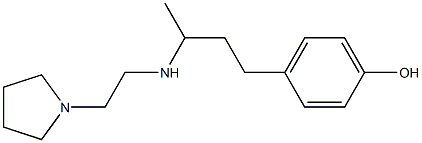 4-(3-{[2-(pyrrolidin-1-yl)ethyl]amino}butyl)phenol 结构式