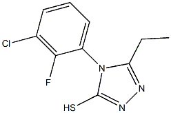 4-(3-chloro-2-fluorophenyl)-5-ethyl-4H-1,2,4-triazole-3-thiol 结构式