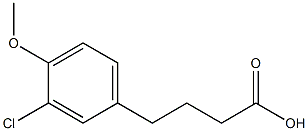 4-(3-chloro-4-methoxyphenyl)butanoic acid 结构式