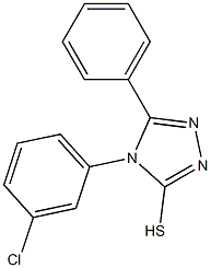 4-(3-chlorophenyl)-5-phenyl-4H-1,2,4-triazole-3-thiol 结构式